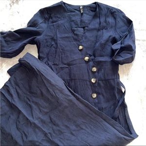 Zara maxi navy dress